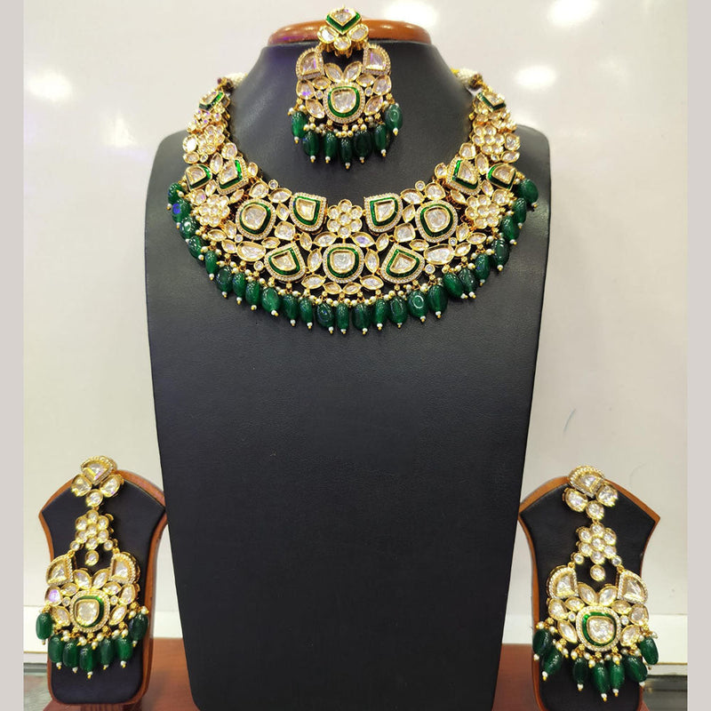 Jain Jewellers Gold Plated Kundan Necklace Set