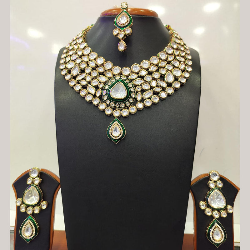 Jain Jewellers Gold Plated Kundan Necklace Set