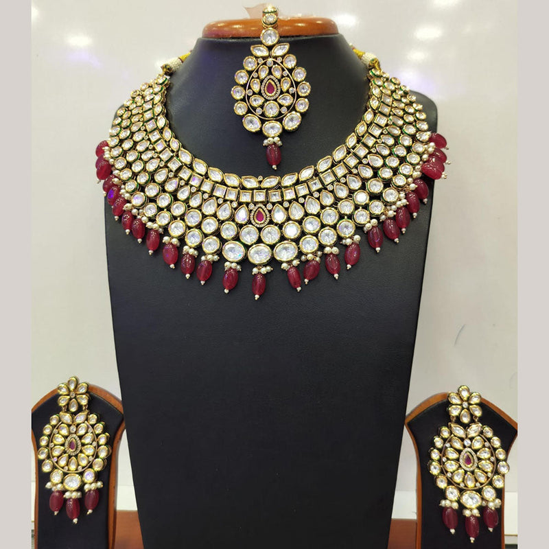 Jain Jewellers Gold Plated Kundan Necklace Set