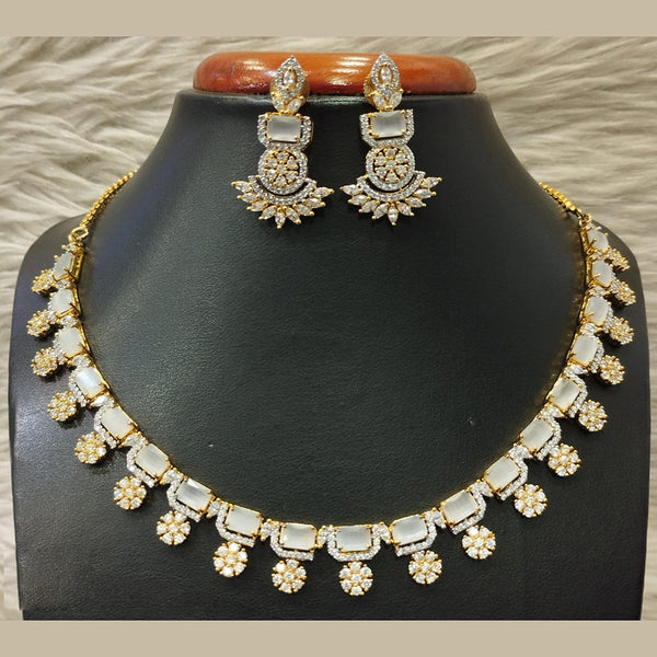 Jain Jewellers Gold Plated AD Necklace Set