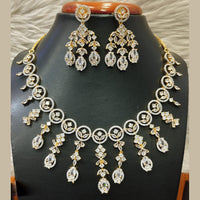 Jain Jewellers Gold Plated AD Necklace Set