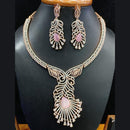 Jain Jewellers Rose Gold Plated AD Necklace Set