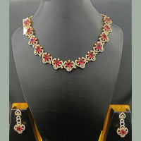 Jain Jewellers Gold Plated AD Necklace Set