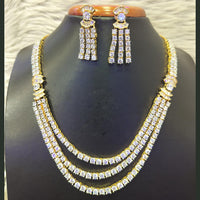 Jain Jewellers Gold Plated AD Necklace Set