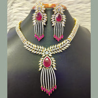 Jain Jewellers Gold Plated AD Necklace Set