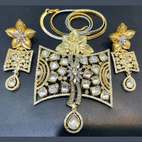 Jain Jewellers Gold Plated AD Pendant Set