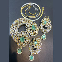 Jain Jewellers Gold Plated AD Pendant Set