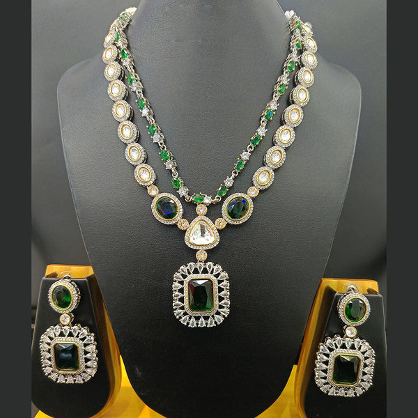 Jain Jewellers 2 Tone Plated AD Necklace Set