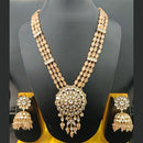 Jain Jewellers Gold Plated Polki Kundan And Pearls Long Necklace Set