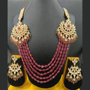 Jain Jewellers Gold Plated Polki Kundan And Pearls Long Necklace Set