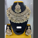 Jain Jewellers Gold Plated Polki Kundan Stone And Pearls Necklace Set