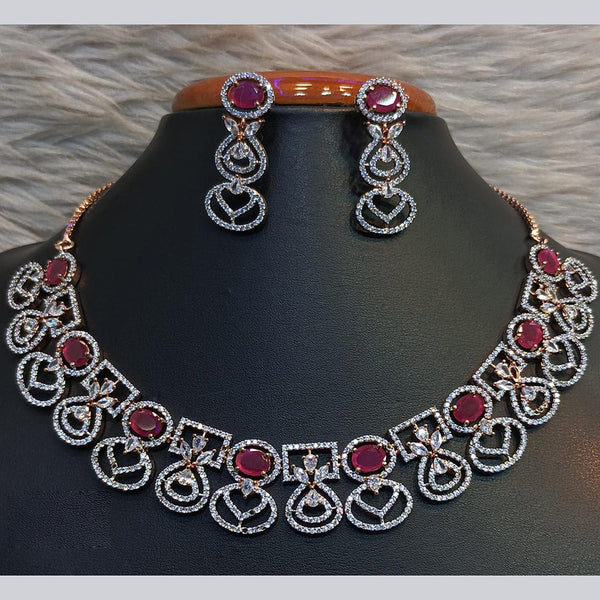 Jain Jewellers American Diamonds Necklace Set