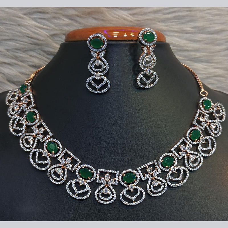 Jain Jewellers American Diamonds Necklace Set