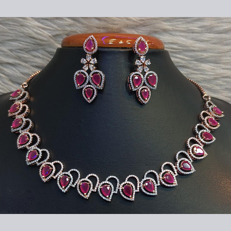 Jain Jewellers American Diamonds Necklace Set