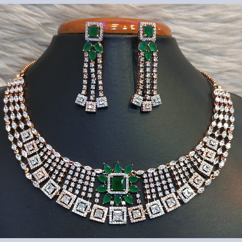 Jain Jewellers American Diamonds Necklace Set