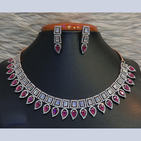 Jain Jewellers American Diamonds Necklace Set