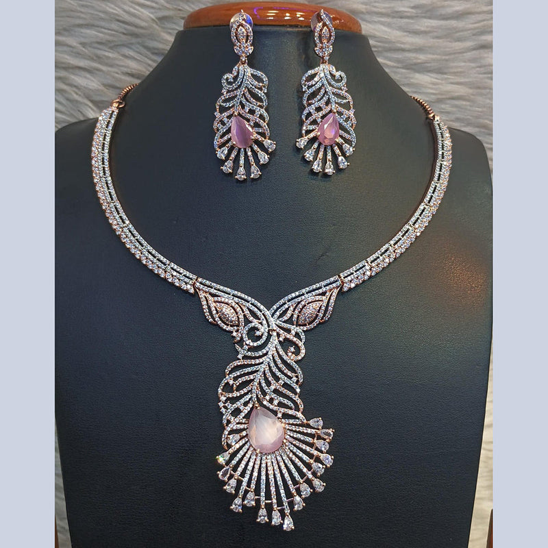 Jain Jewellers American Diamonds Necklace Set