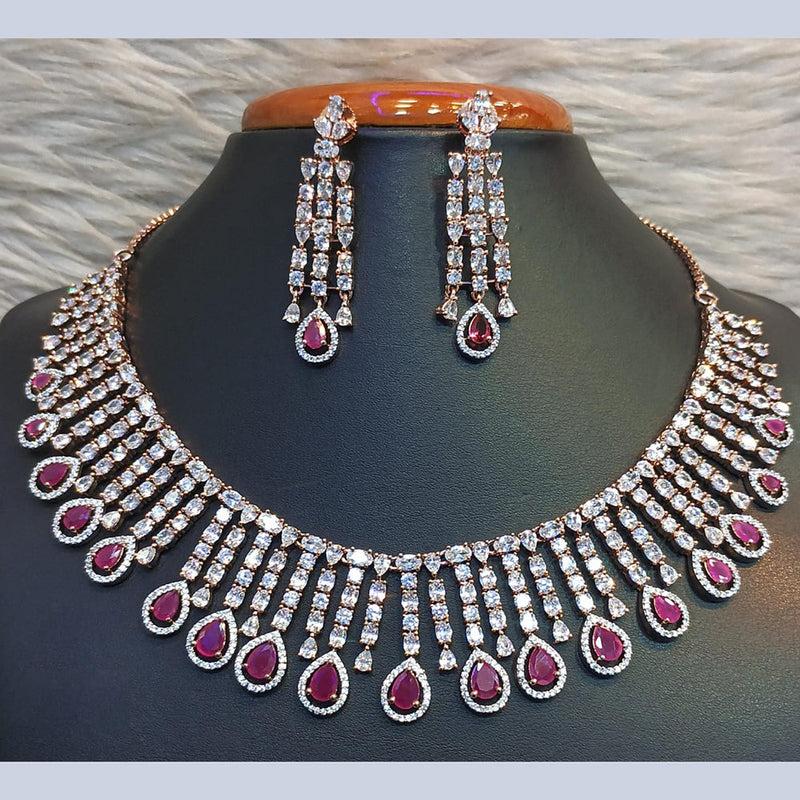 Jain Jewellers American Diamonds Necklace Set