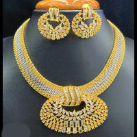 Jain Jewellers Stylish AD Necklace Set for Women – 2-Tone Plated