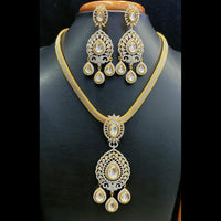 Jain Jewellers 2-Tone Polki Kundan AD Necklace Set for Women