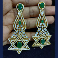 Jain Jewellers Gold Plated Exclusive American Daimonds  Bridal & Party Wear Dangler Earrings