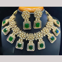Jain Jewellers Gold Plated American Diamond Necklace Set