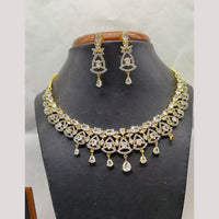 Jain Jewellers Gold Plated American Diamond Necklace Set