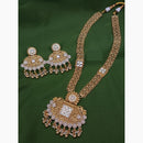 Jain Jewellers Kundan Stone Divine Grace Long Necklace Set 