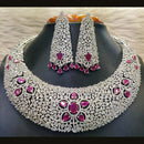 Jain Jewellers Glamorous American Diamond Designer Necklace Set 
