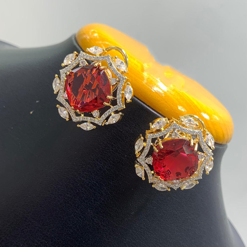Jain Jewellers American Diamond Studs Earrings