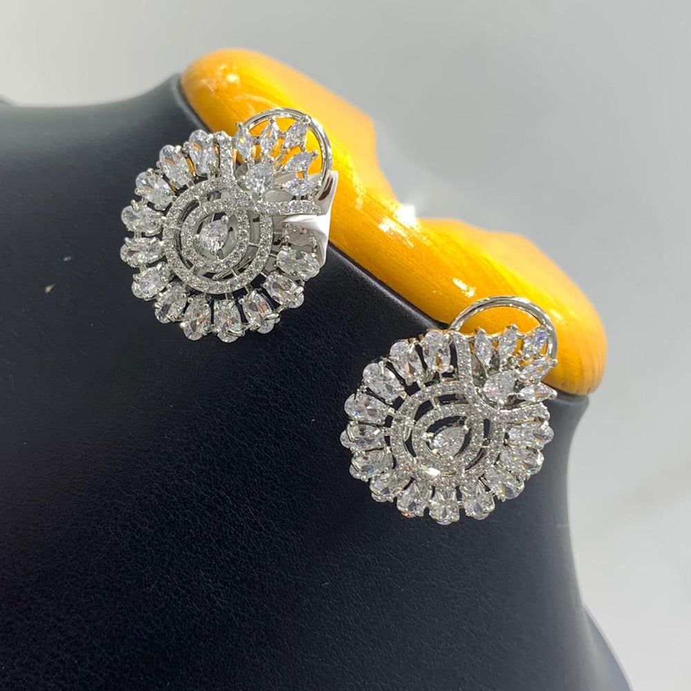 Jain Jewellers American Diamond Studs Earrings