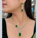 Jain Jewellers Premium  American Diamond Designer Necklace Set