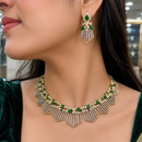 Jain Jewellers Premium  American Diamond Designer Necklace Set