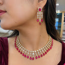 Jain Jewellers Premium  American Diamond Designer Necklace Set