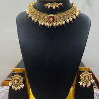 Jain Jewellers Graceful Polki Kundan Stone Choker Necklace Set