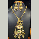 Jain Jewellers Pota Stone Long Necklace Set with Matching Earrings