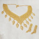 Bhavi Jewels Forming Gold Plated Copper Necklace Set - 1107809