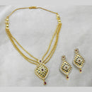 Bhavi Jewels Forming Gold Plated Copper Necklace Set - 1107857