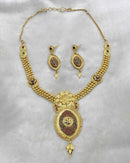 Bhavi Jewels Forming Gold Plated Copper Necklace Set - 1107869