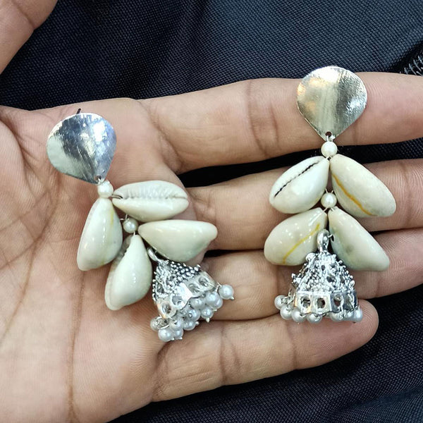 Kavita Art Silver Plated Jhumki Earrings