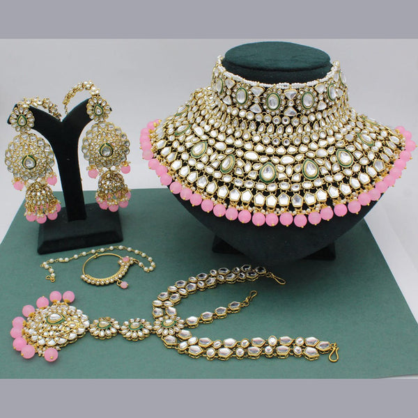 Kavita Art Gold Plated Kundan Semi Bridal Set