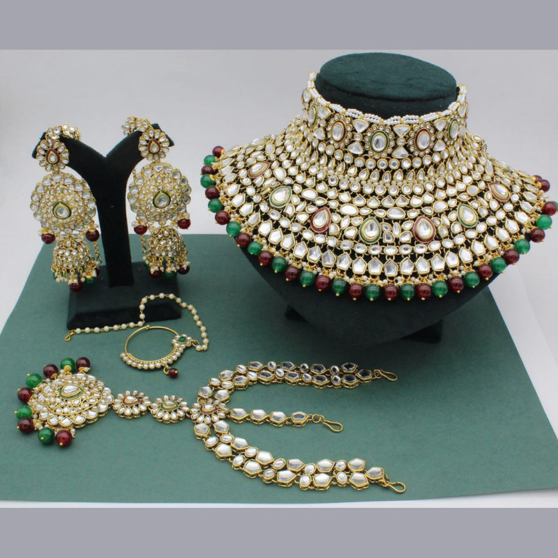 Kavita Art Gold Plated Kundan Semi Bridal Set