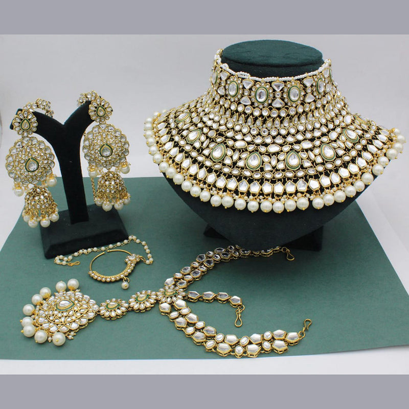 Kavita Art Gold Plated Kundan Semi Bridal Set