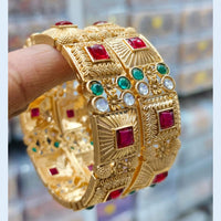 Kavita Art Gold Plated Kundan Stone Bangles Set