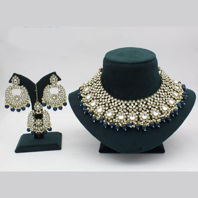 Kavita Art Gold  Plated Kundan And Beads Necklace Set