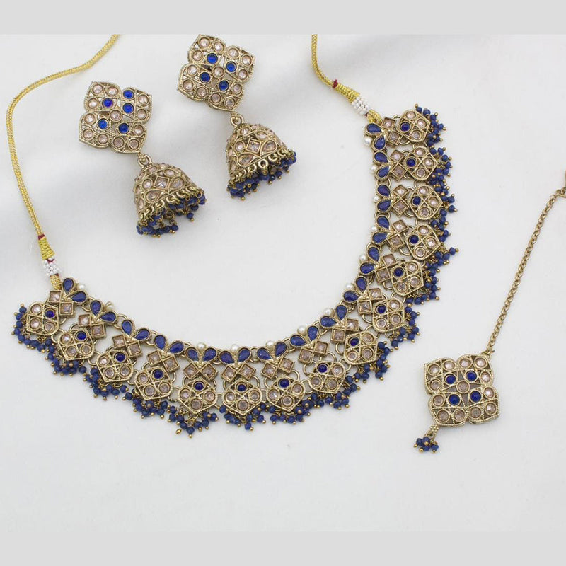 Kavita Art Gold Plated Crystal Stone Necklace Set