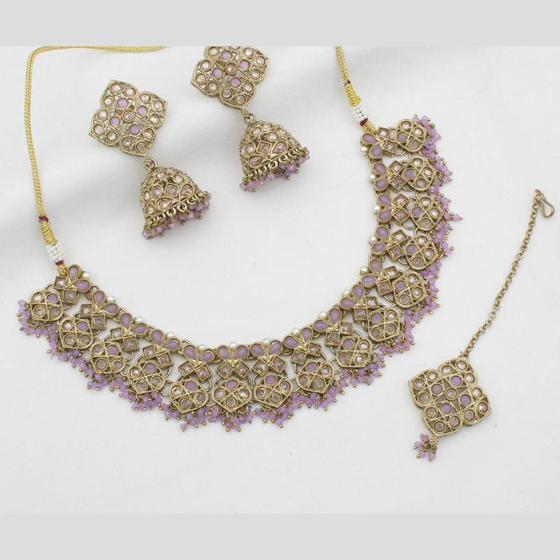 Kavita Art Gold Plated Crystal Stone Necklace Set