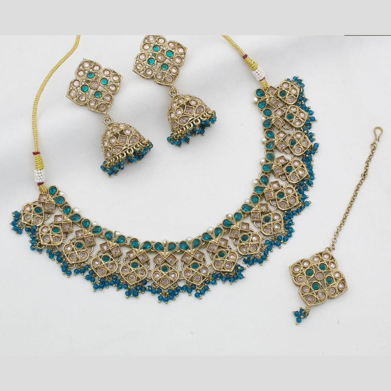 Kavita Art Gold Plated Crystal Stone Necklace Set