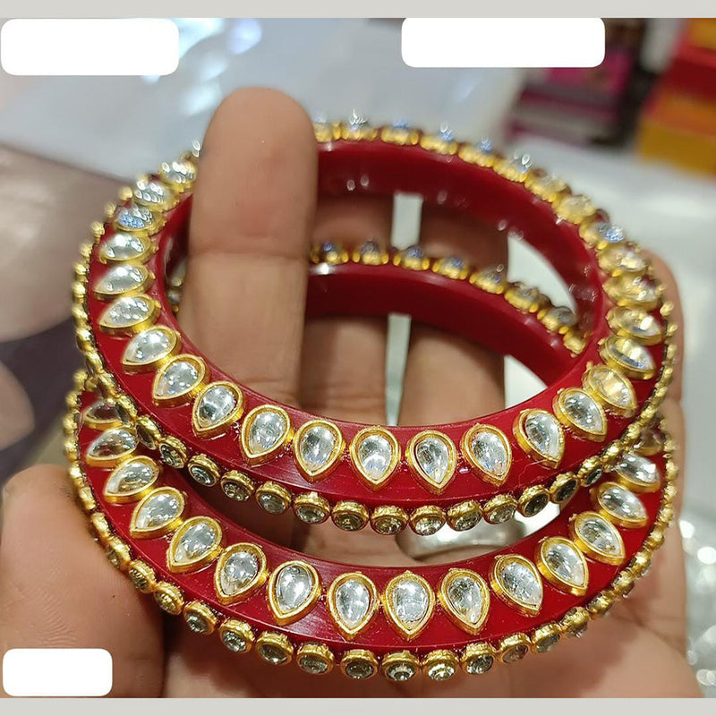 Kavita Art Gold Plated Kundan Stone Bangles Set