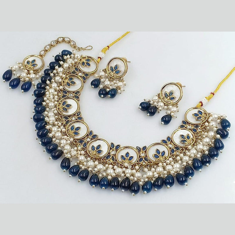 Kavita Art Gold Plated Pearls And Beads Necklace Set